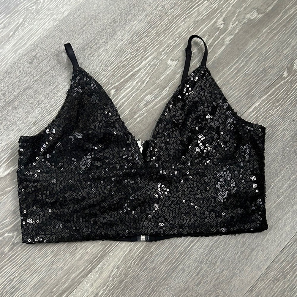 H&M Sequin Crop Top